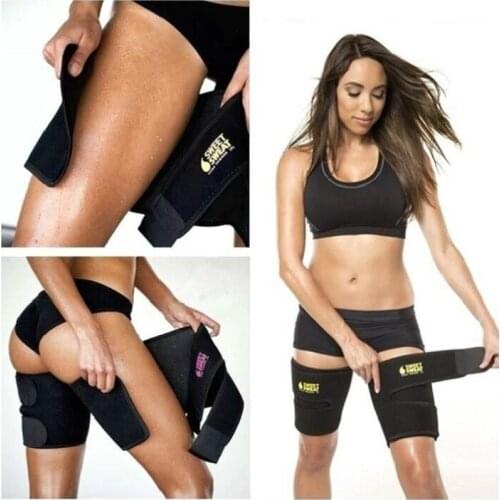 Leg Shaper Sauna Sweat Thigh Trimmers Calories off Warmer Slender Slimming Legs Fat Thermo Neoprene Compress Belt Face Lift Tool