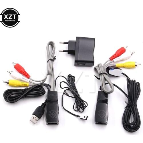 Newest USB power adapter AV video audio extender over cat5e/6 ethernet cable with IR Infrared Repeater