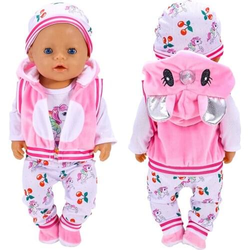 Doll Clothes Baby Doll Coat Classic Black and white lattice dress for 18 Inch Girl Doll Jacket Toys Doll Outfits