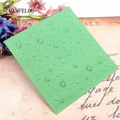 PANFELOU 15x15 Snow water Embossing folders Plastic For Scrapbooking DIY Template Fondant Cake Photo Album Card Making