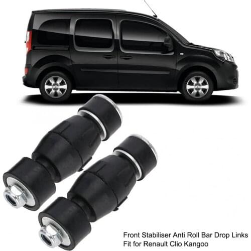 1 Pair car Front Stabiliser Anti Roll Bar Drop Links for Renault Clio Kangoo 7700799404 Stainless Steel Stabiliser Bar Link