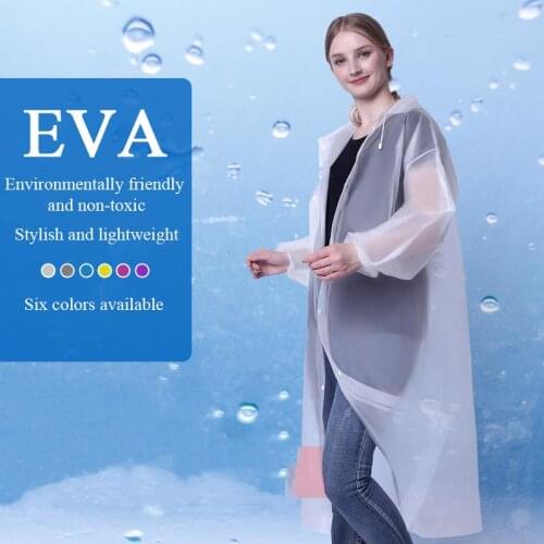 EVA Water Sports Raincoat Outdoor Travel Fashion Lightweight Adult Raincoat Unisex Raincoat