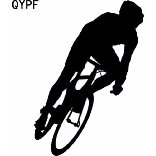 QYPF 10.7cm*15.5cm Creative Vinyl Car Sticker Decal Mountaineering Exercise Bike Car Sticker S2-0055