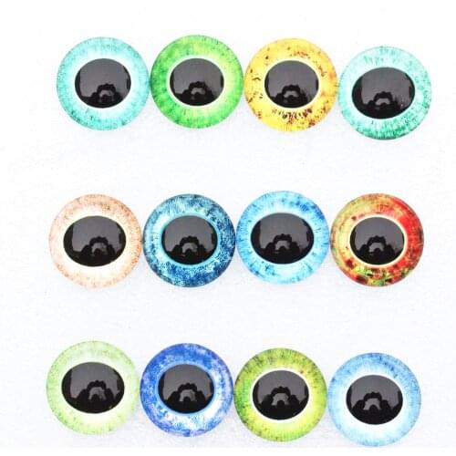 From 8mm to 30mm Dragon Cats Eyes Round Pattern Glass Cabochon Flatback Photo Base Tray Blank DIY Making Accessories K06266