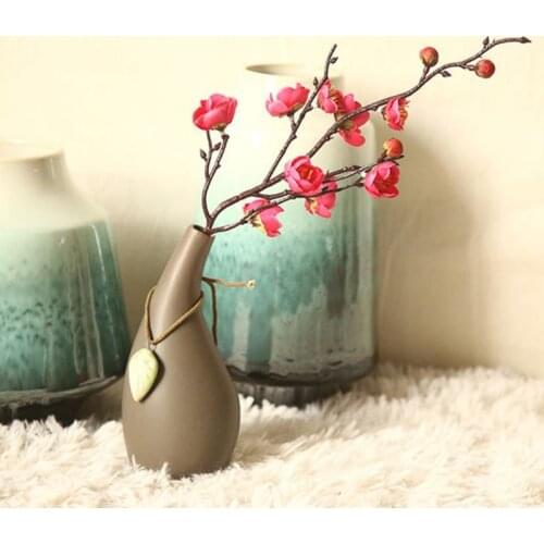 Hot Pink White Red Wintersweet Plum Blossom Artificial Flowers Fake Cherry Silk Plants Party Wedding Home Decor Banquet 2020