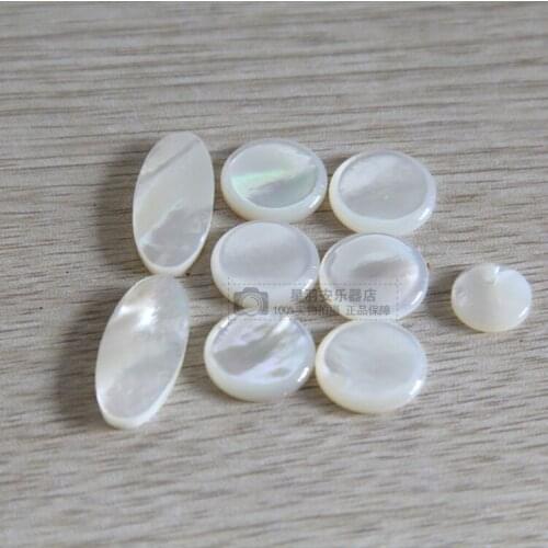 1set Saxophone real mother of pearl key buttons inlays Abalone button sax part Sax used white shell buttons