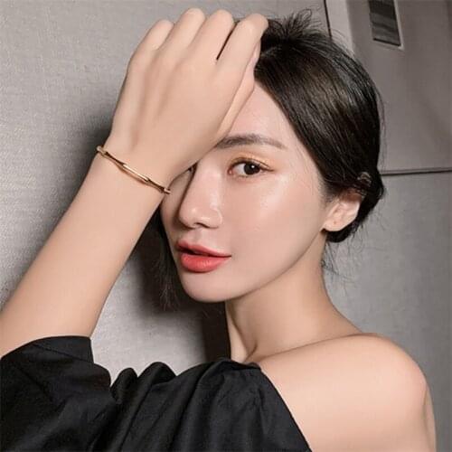 1PC New Design Bamboo Shape Adjustable size Bracelet For Women Fashion Retro Luxury Korean Jewelry Accessories Party Decor Gift