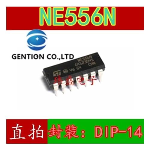 20PCS Big chip NE556 NE556N DIP-14 dual channel timer IC chips in stock 100% new and original
