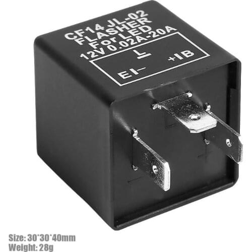 3pin 12V Car Motorcycle Universal Adjustable LED Turn Signal Light Blinker Flasher Relay for most Car or Motorcycle CF14 JL02