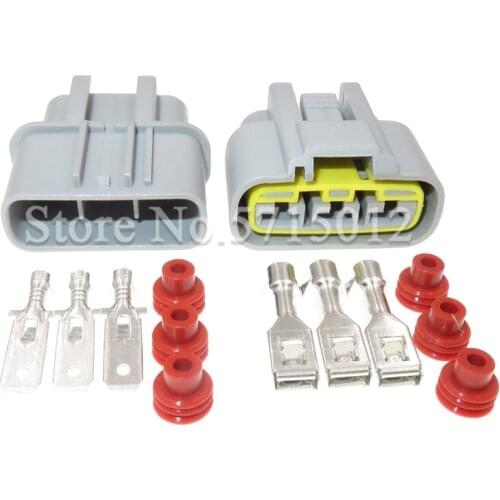 3 Hole Waterproof Female Male Connector Automotive Electrical Sealed Plug Auto Fan Cable Socket