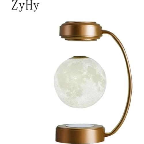 3D Magnetic Levitating Moon Lamp LED Night Light Rotating Wireless Moon Ball Floating Lamp For Bedroom Novelty Christmas Gifts