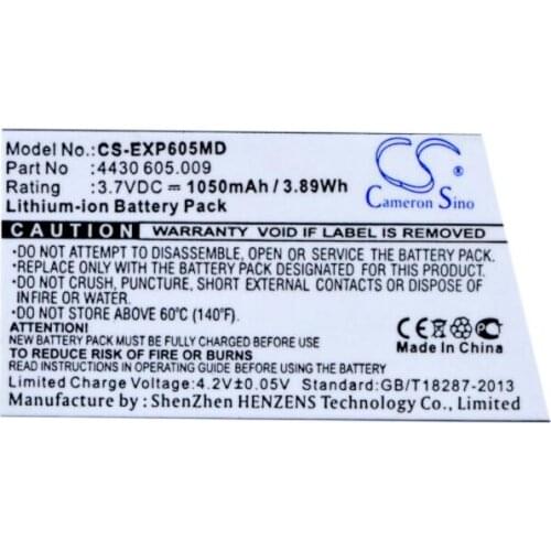 Cameron Sino 1050mAh battery for EPPENDORF Easypet 3 4430 605.009