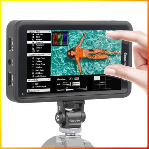 Desview R5 5.5 inch Touchscreen On-Camera Field Monitor 1920x1080 IPS with HDR 3D-Luts Dual-use Battery System for Canon Sony