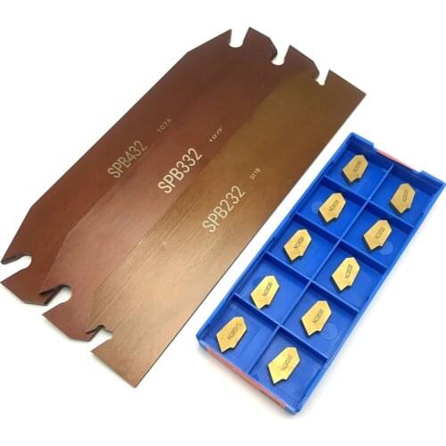 SPB26-2 SPB26-3 SPB26-4 SPB32-2 SPB32-3 SPB32-4 +10PCS grooving inserts SP200 SP300 SP400 Carbide inserts Lathe tool CNC Tools