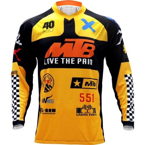 Mens Long Sleeve MTB Motocross Jersey Motorcycle Mountain Bike Moto Wear BMX DH Clothing Maillot Ciclismo Downhill Shirt