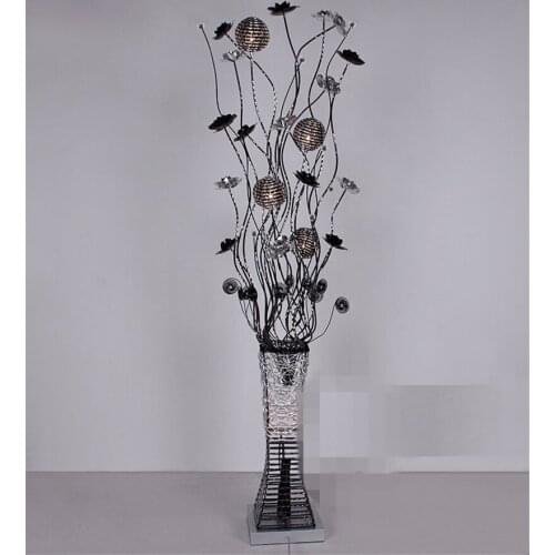Beautiful Vase floor lamp Brief fashion house lighting handmade aluminum wire floor light Red,gold,purple,silver,black led Lamp
