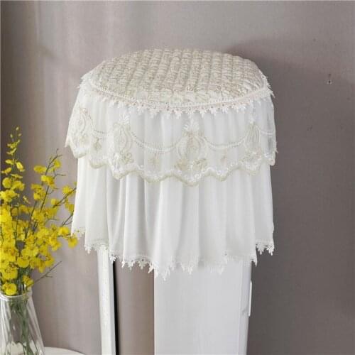 Quilted lace air conditioner top cover household vertical cylindrical floor stand air conditioner dust cover round chair cover