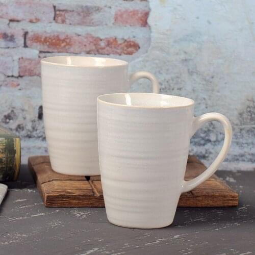 Nordic White Simple Coffee Cup Mug Screw Water Cup Breakfast Milk Large Capacity Office Home Gift