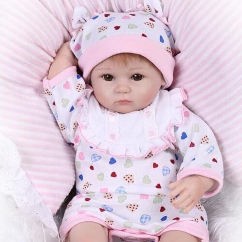Reborn Baby Doll 42cm cloth body Silicone girl bebe reborn bonecas children gift play house dolls
