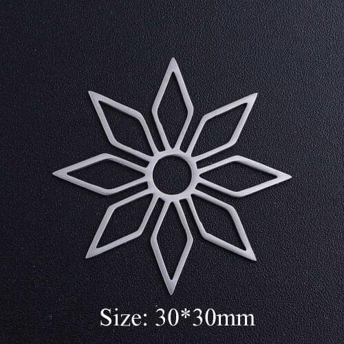 5pcs/lot Special Sun Lotus 316L Stainless Steel DIY Pendant Charms Wholesale For Jewelry Making Factory Price