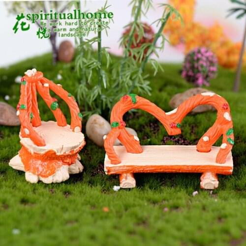 Simulation Small Heart Style Chair Furniture Model Toys for Doll House Decoration Dollhouse Miniature Accessories