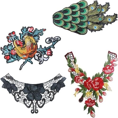 Cartoon Decorative Phoenix, rose icon Embroidered Applique Patches For DIY Iron on Badges Stickers on backpack,the clothes