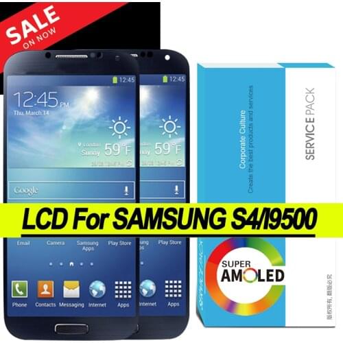 Original 5.0'' Super AMOLED For Samsung S4 I9500 i9505 LCD Display Touch Screen Digitizer Assembly Repair Parts