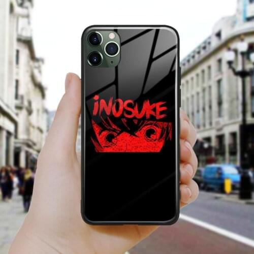 Inosuke Dragon Slayer Pop art Soft Silicone Glass Phone Case Cover Shell For iPhone SE 6 6s 7 8 Plus X XR XS 11 12 Mini Pro Max