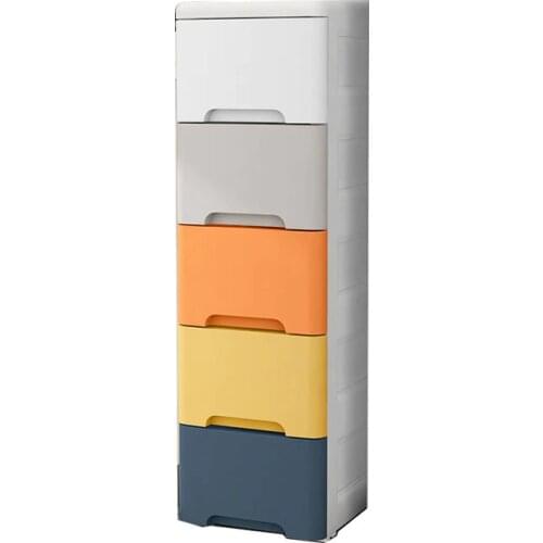 Slot storage cabinet drawer type snack bedroom storage rack plastic toilet kitchen storage box Nordic storage cabinet