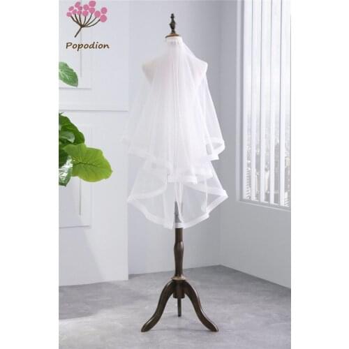 Wedding accessories 105cm length 2 layers wedding veil bridal veil with hair comb WAS10097