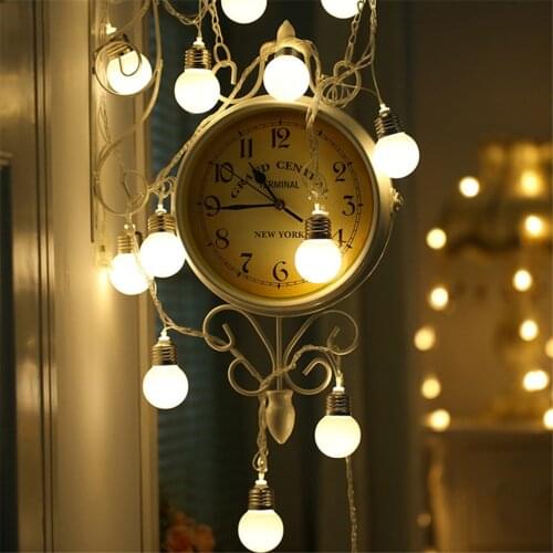 LED Christmas Fairy Lights Battery Powered F5 Globe String Lights for Bedroom Room Christmas Tree Wedding Party Decoration
