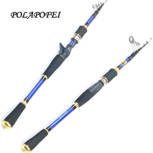 Telescopic Lure Rod 1.8M 2.1M 2.4M 2.7M Carbon Fiber Spinning Rod Fishing Pole Tackle Casting Spinning Boat Lure Fishing Rod E78