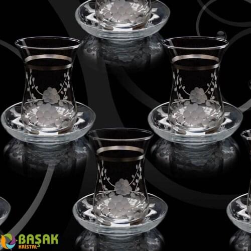 Turkish Tea Big Ajda Nature Platinum Tea Set Tea Team 12 Piece Traditional Turkish Arab İngilz Tea Sets Ceylon Tea