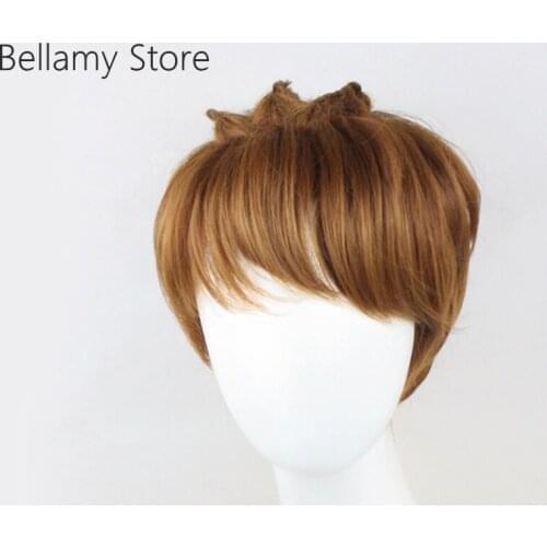 Masked Rider Ryuga Banjo 1048 Short Brown hair custom wig Cosplay hairwear Wig+Wig Cap