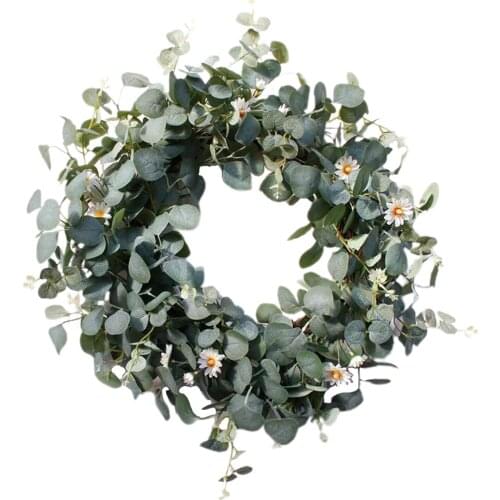 56cm Eucalyptus Wreath Artificial Eucalyptus Wall Door Hanging Centerpiece Decor