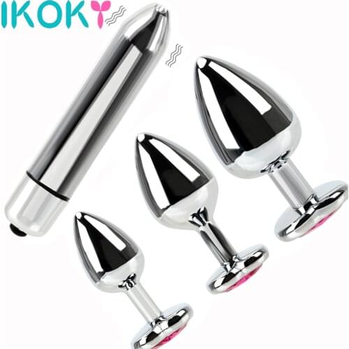 Stainless Steel Butt Plug Vibrators For Women Vaginal Erotic Massager Sex Products Anal Plugs Dildo Beads Sex Toy Vagina Insert