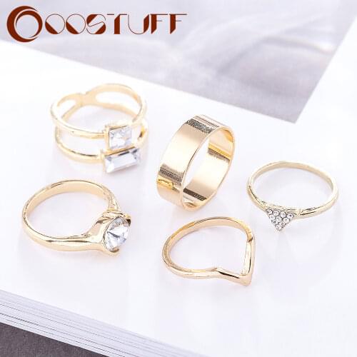 Gold Silver Color Vintage Rings for Set Women Body Jewellery Antique Wholesale Fashion Accessories Promise Female Decoration