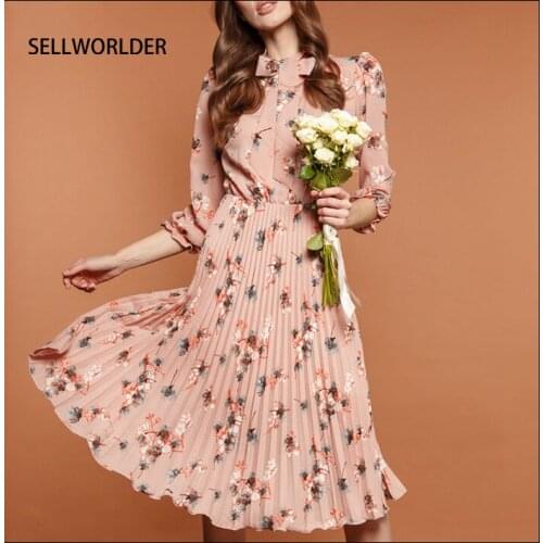 Womens Clothing Dress Black Floral Print A-Line Autumn Dress Elegant New Fashion Dresses Women Casual Dresses