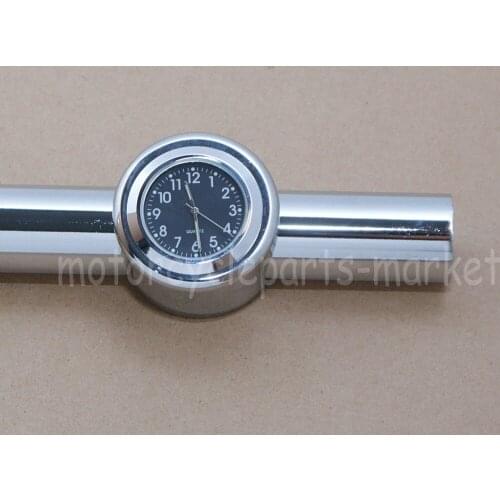 1 Pcs Universal 1" Chrome Waterproof 7/8" Motorcycle Handlebar Mount Clock Watch For Harley Cruiser Chopper Scooter Bicycle