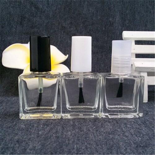 10ml Nail Polish Bottle with Brush Refillable Empty Cosmetic Containor Transparent Glass bottle F671