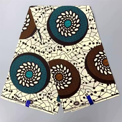 2021 African Java Wax Fabric 100%cotton Embroidery Africa Wax Fabrics 6 Yards Ankara Nigerian Cotton wax Lace F 1-55