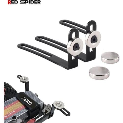 4PCS RC Car Shell Body Mount Metal L-Bracket with Magnet for 1:10 RC Crawler Car Axial SCX10 90046 D90