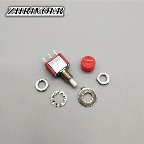 5Pcs DS-612 3Pin C-NO-NC 6mm Mini Momentary Self-reset Push mini Plastic Button Switch ON-(ON) 5A/120V Toggle Switches 6colors