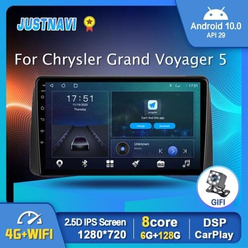 JUSTNAVI For Chrysler Grand Voyager 5 2011-2015 Car Radio GPS Multimedia Video Player Carplay Auto Stereo Navigation No 2din DVD