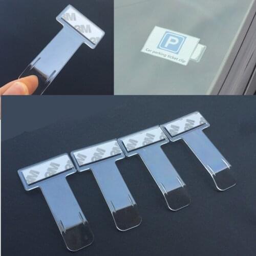Car Parking Ticket Permit Holder Clip Tickets Folder Time Note Bill Card Holder Sticker Organizer for Auto Windscreen Window