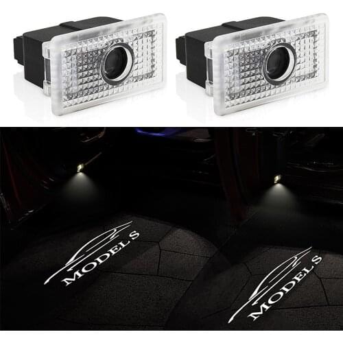 For TESLA MODEL 3 S X Y Laser LED Car Door Light Decor Ghost Shadaw Welcome Projector Lamp Luces Styling Auto Accessories