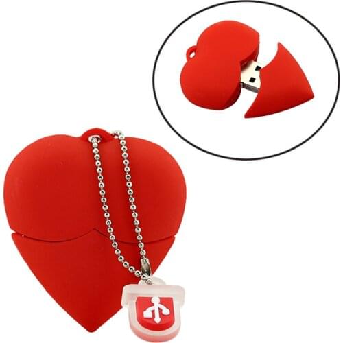 Red Heart Hearts USB Flash Pen drive Driver 4GB 8GB 16GB 32GB Flash Memory Stick Storage Pendrive U Disk Flash Card Wedding gift