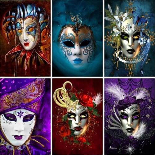 HUACAN 5D DIY Diamond Painting Mask Full Square Drill Home Decoration Embroidery Picture Handcraft Art Kits