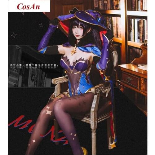 Game Genshin Impact Mona Cosplay Costume The High Quality Combat Jumpsuits Unisex Halloween Party Role Play Clothing Custom-Make