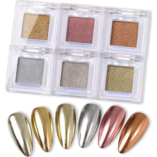 Laser Metal Effect Solid Mirror Nail Glitter Powder Nails UV Gel Polish Pigment Nail Art Decorations Manicure Accessories